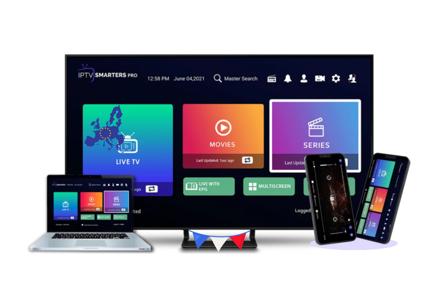 IPTV Smarters Pro – Interface Multi-appareils TV PC Smartphone 4K Premium